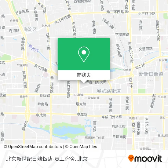 北京新世纪日航饭店-员工宿舍地图