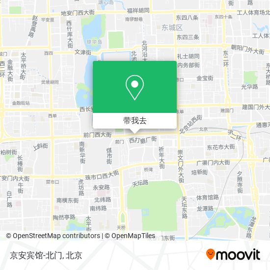 京安宾馆-北门地图