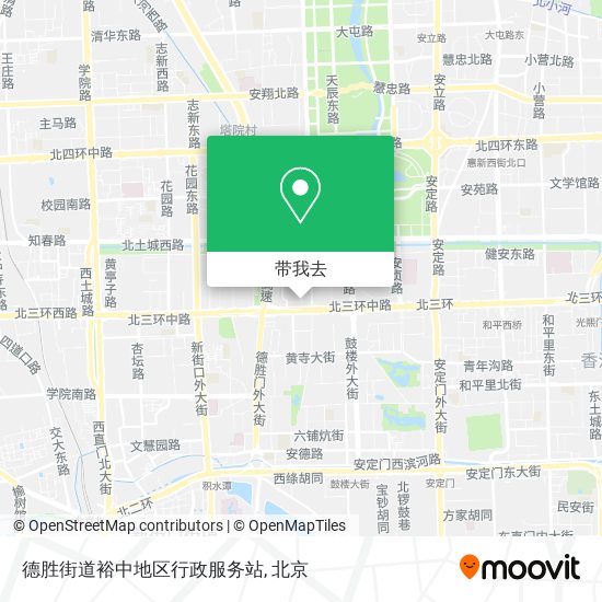 德胜街道裕中地区行政服务站地图