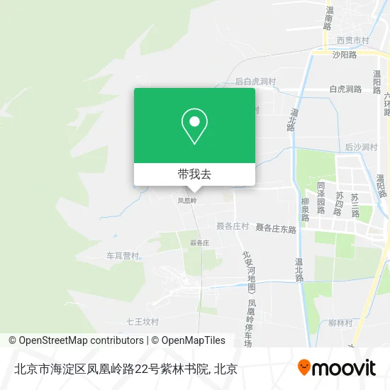 北京市海淀区凤凰岭路22号紫林书院地图