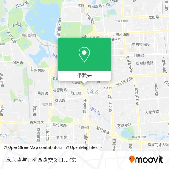 泉宗路与万柳西路交叉口地图