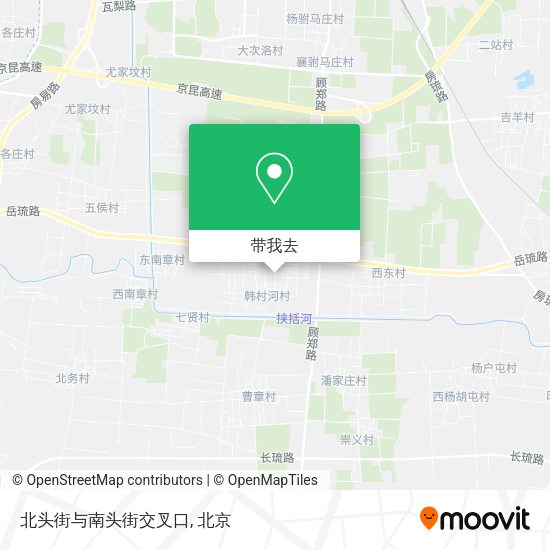 北头街与南头街交叉口地图