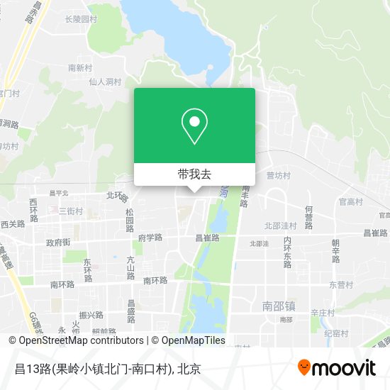 昌13路(果岭小镇北门-南口村)地图
