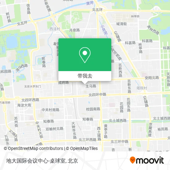 地大国际会议中心-桌球室地图