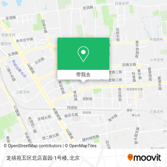 龙禧苑五区北店嘉园-1号楼地图