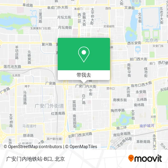 广安门内地铁站-B口地图