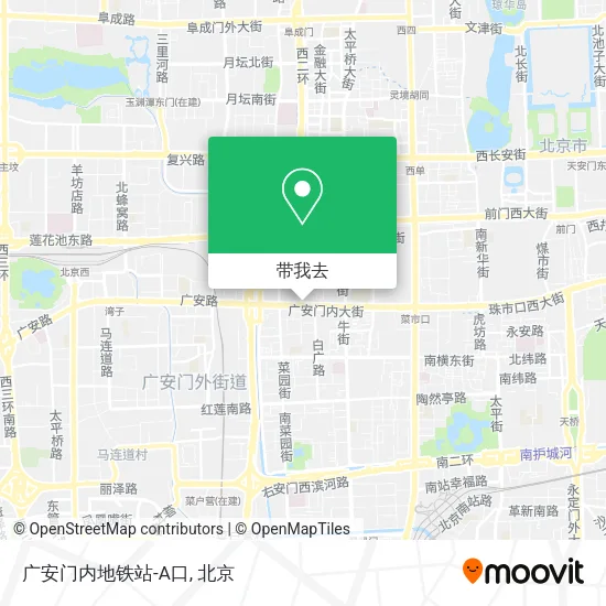 广安门内地铁站-A口地图