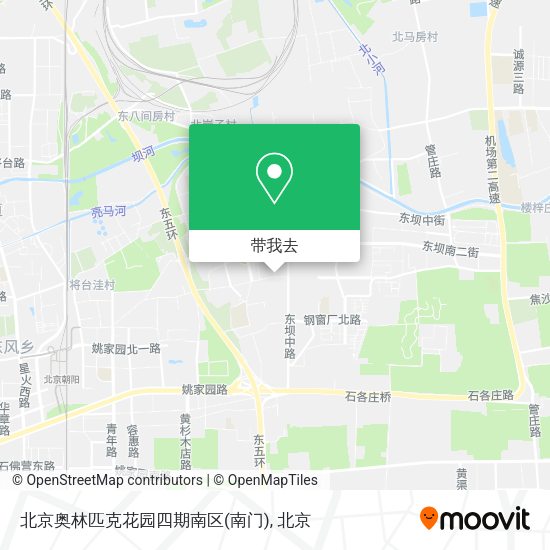 北京奥林匹克花园四期南区(南门)地图