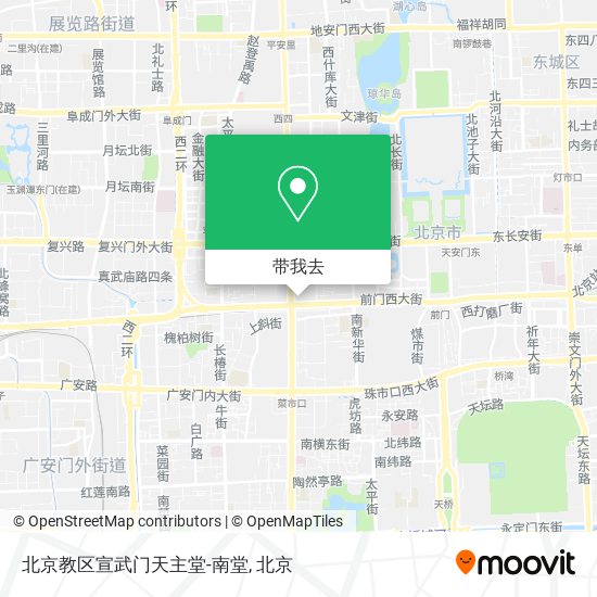 北京教区宣武门天主堂-南堂地图