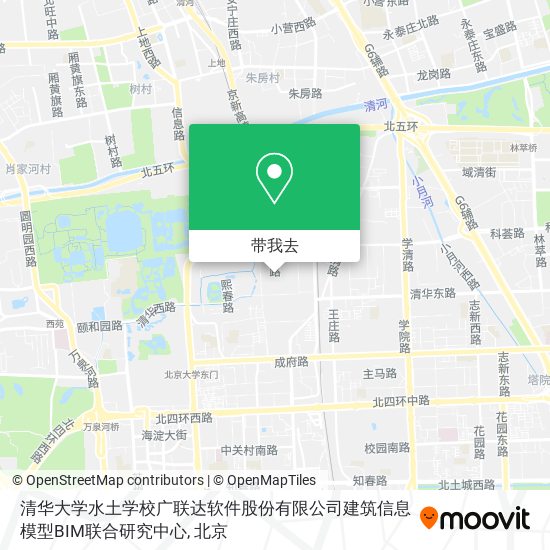 清华大学水土学校广联达软件股份有限公司建筑信息模型BIM联合研究中心地图