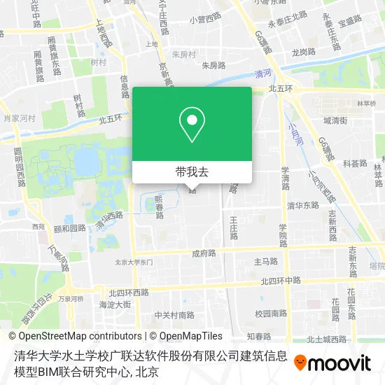 清华大学水土学校广联达软件股份有限公司建筑信息模型BIM联合研究中心地图