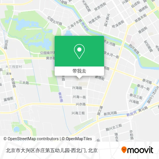 北京市大兴区亦庄第五幼儿园-西北门地图