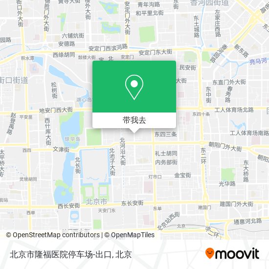 北京市隆福医院停车场-出口地图