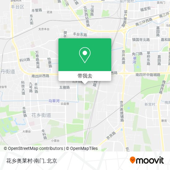 花乡奥莱村-南门地图
