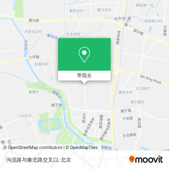 沟流路与秦北路交叉口地图