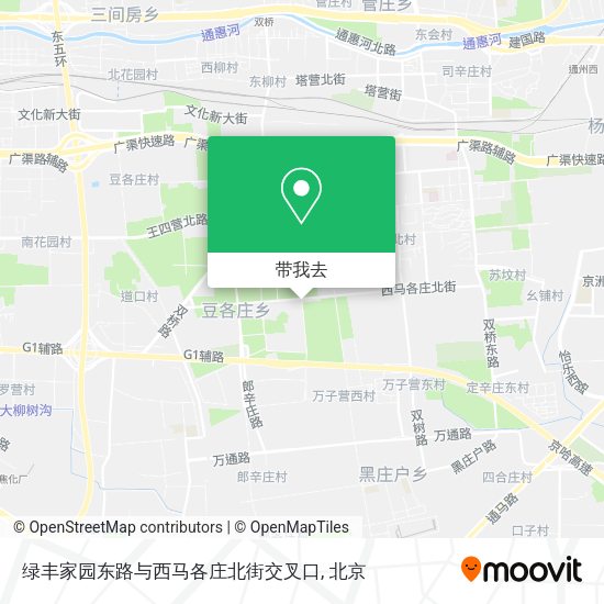 绿丰家园东路与西马各庄北街交叉口地图