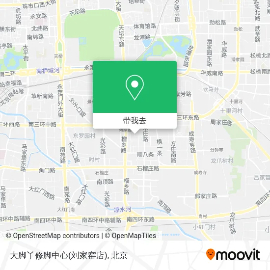 大脚丫修脚中心(刘家窑店)地图