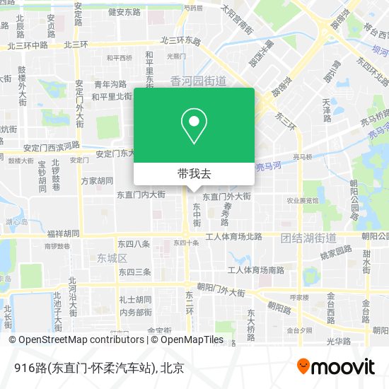 916路(东直门-怀柔汽车站)地图