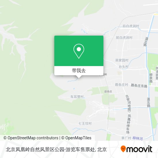 北京凤凰岭自然风景区公园-游览车售票处地图