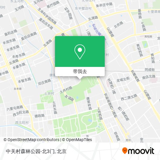 中关村森林公园-北3门地图