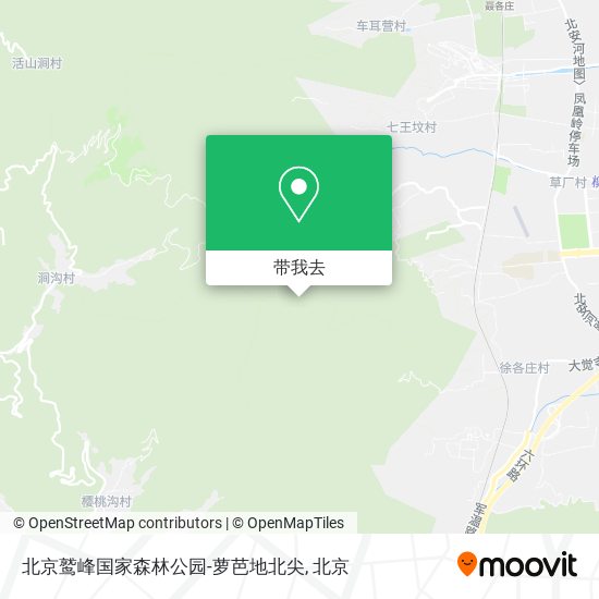 北京鹫峰国家森林公园-萝芭地北尖地图