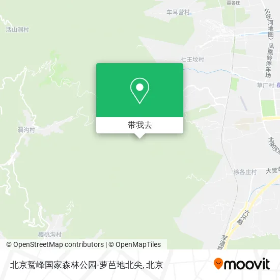 北京鹫峰国家森林公园-萝芭地北尖地图