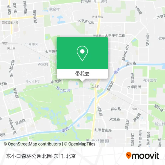 东小口森林公园北园-东门地图