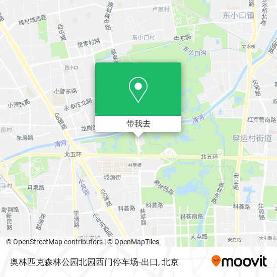 奥林匹克森林公园北园西门停车场-出口地图