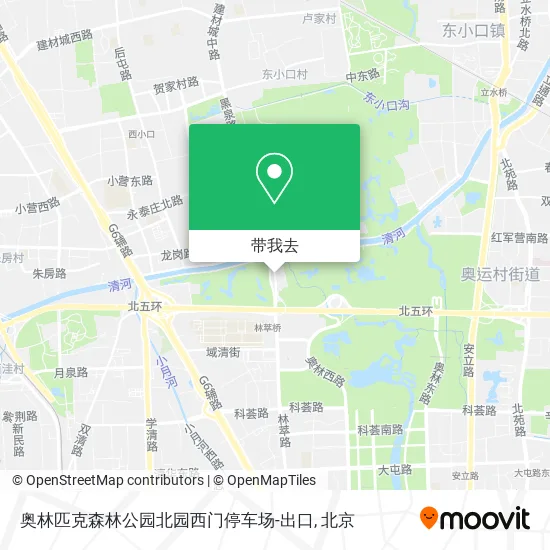 奥林匹克森林公园北园西门停车场-出口地图