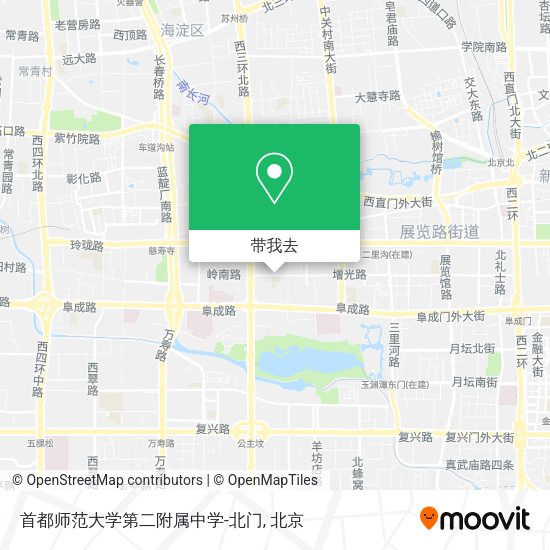首都师范大学第二附属中学-北门地图