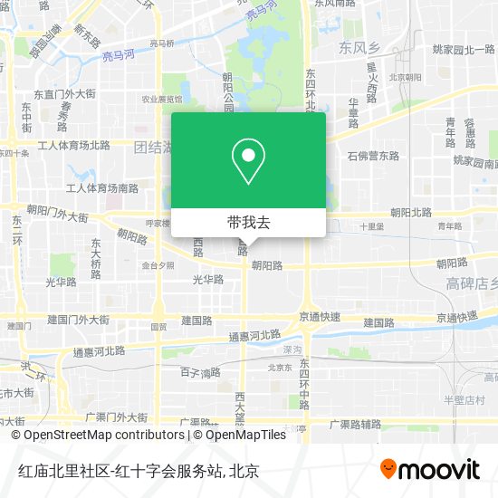 红庙北里社区-红十字会服务站地图