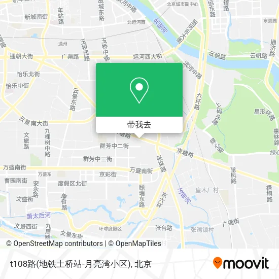 t108路(地铁土桥站-月亮湾小区)地图