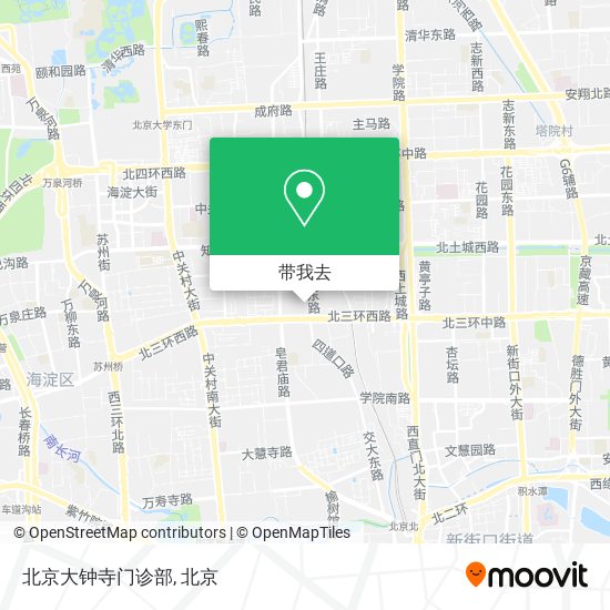 北京大钟寺门诊部地图