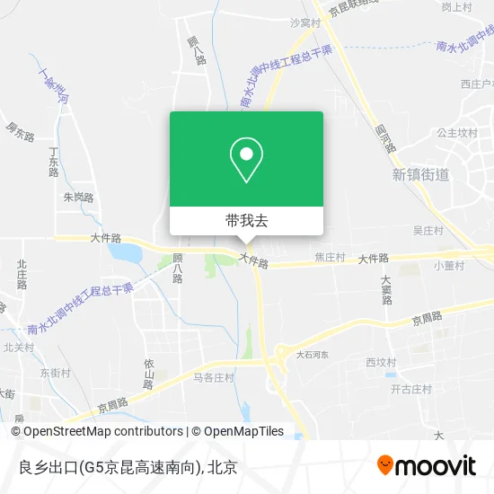 良乡出口(G5京昆高速南向)地图