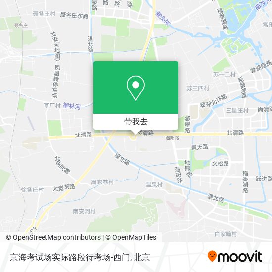 京海考试场实际路段待考场-西门地图