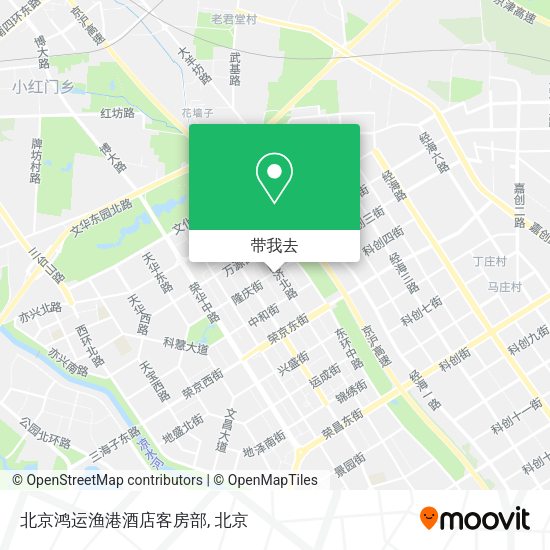 北京鸿运渔港酒店客房部地图