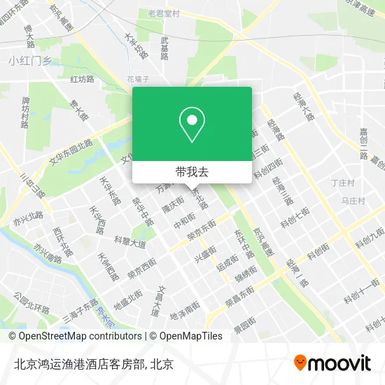 北京鸿运渔港酒店客房部地图