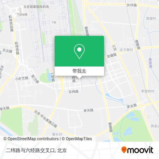 二纬路与六经路交叉口地图