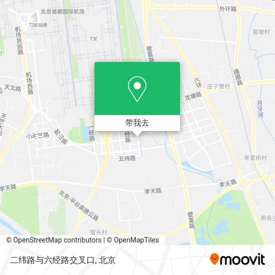 二纬路与六经路交叉口地图