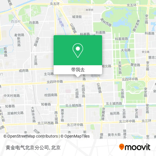 黄金电气北京分公司地图
