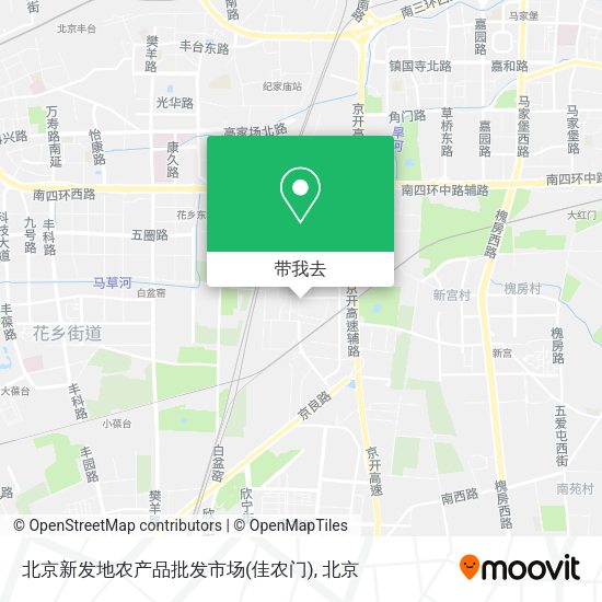 北京新发地农产品批发市场(佳农门)地图