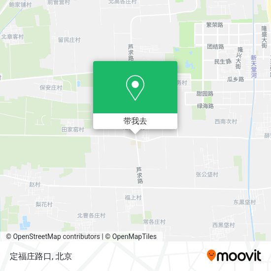 定福庄路口地图