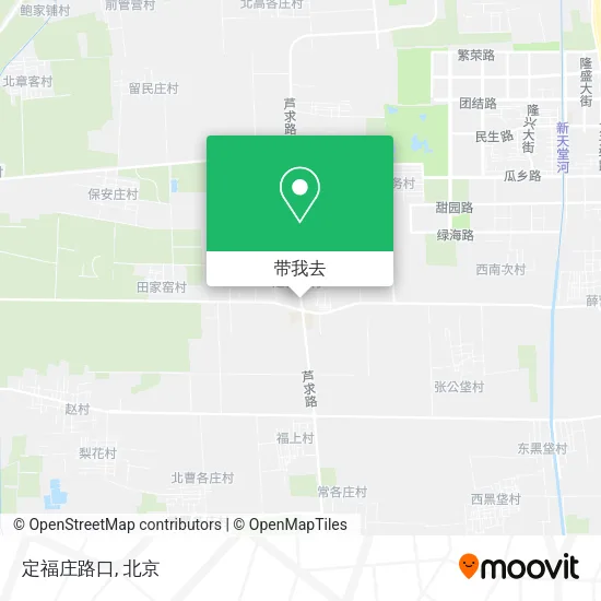 定福庄路口地图