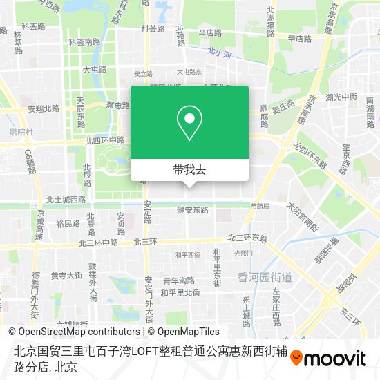 北京国贸三里屯百子湾LOFT整租普通公寓惠新西街辅路分店地图