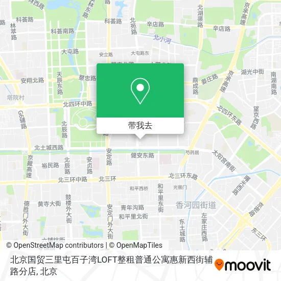 北京国贸三里屯百子湾LOFT整租普通公寓惠新西街辅路分店地图