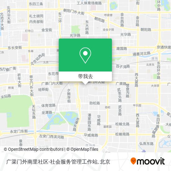 广渠门外南里社区-社会服务管理工作站地图