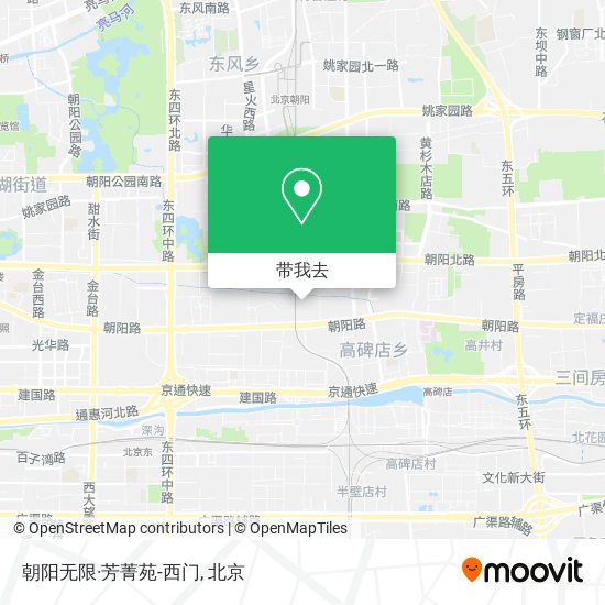 朝阳无限·芳菁苑-西门地图