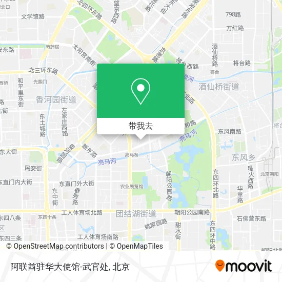 阿联酋驻华大使馆-武官处地图