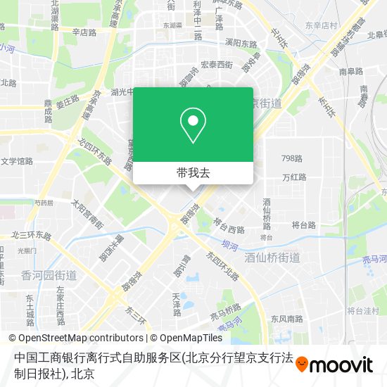 中国工商银行离行式自助服务区(北京分行望京支行法制日报社)地图