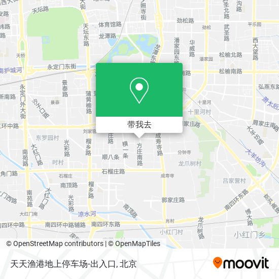 天天渔港地上停车场-出入口地图